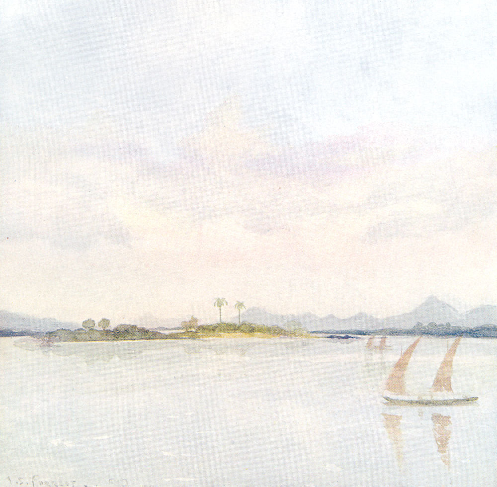 BRAZIL. Islands in Rio Harbour 1908 old antique vintage print picture